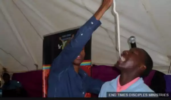Meet The South African Pastor Who Orders Member To Eat Live Snakes
